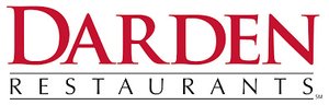 Darden Restaurants logo featuring bold red typography on a white background, representing the company’s identity in the dining industry.